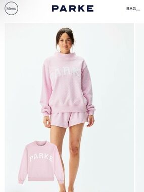 PARKE Pink Polka Dot Sweatshirt